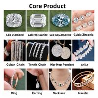 Vente en gros de bijoux hip-hop glacés en argent sterling 925 Vvs diamant Mossanite A-Z pendentif lettre initiale pour homme chaîne