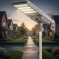 Lampu Jalan Tenaga Surya 300W Tahan Cuaca untuk Sistem Penerangan Dekorasi Jalur Resor Kamboja, Kontrol Fotosel dari Senja hingga Fajar