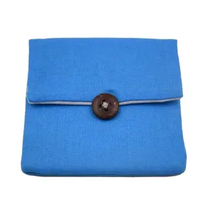 Custom Designed mais cores Microfiber Suede Travel Earring Jewelry Pouch Com Tipo De Botão