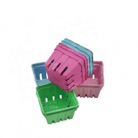 Paniers de baies de cerisier frais personnalisés, papier de plante renouvelable, pâte de baies, poinçon