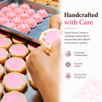 Bougies parfumées créatives en forme de pivoine pour 2026 – Idéales pour les fêtes, Thanksgiving, Pâques et la Fête des Pères