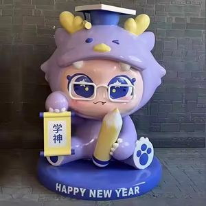 Statua di Drago Divinitario in Resina Personalizzata, Modellata a Mano, Durevole, per Esposizione Eventi di Capodanno - Product Image 1