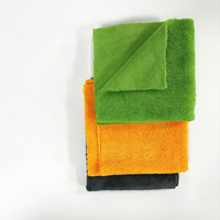 Serviette de lavage et de detailing automobile professionnelle en microfibre à poils longs et courts 350 GSM, vente en gros, approvisionnement direct usine