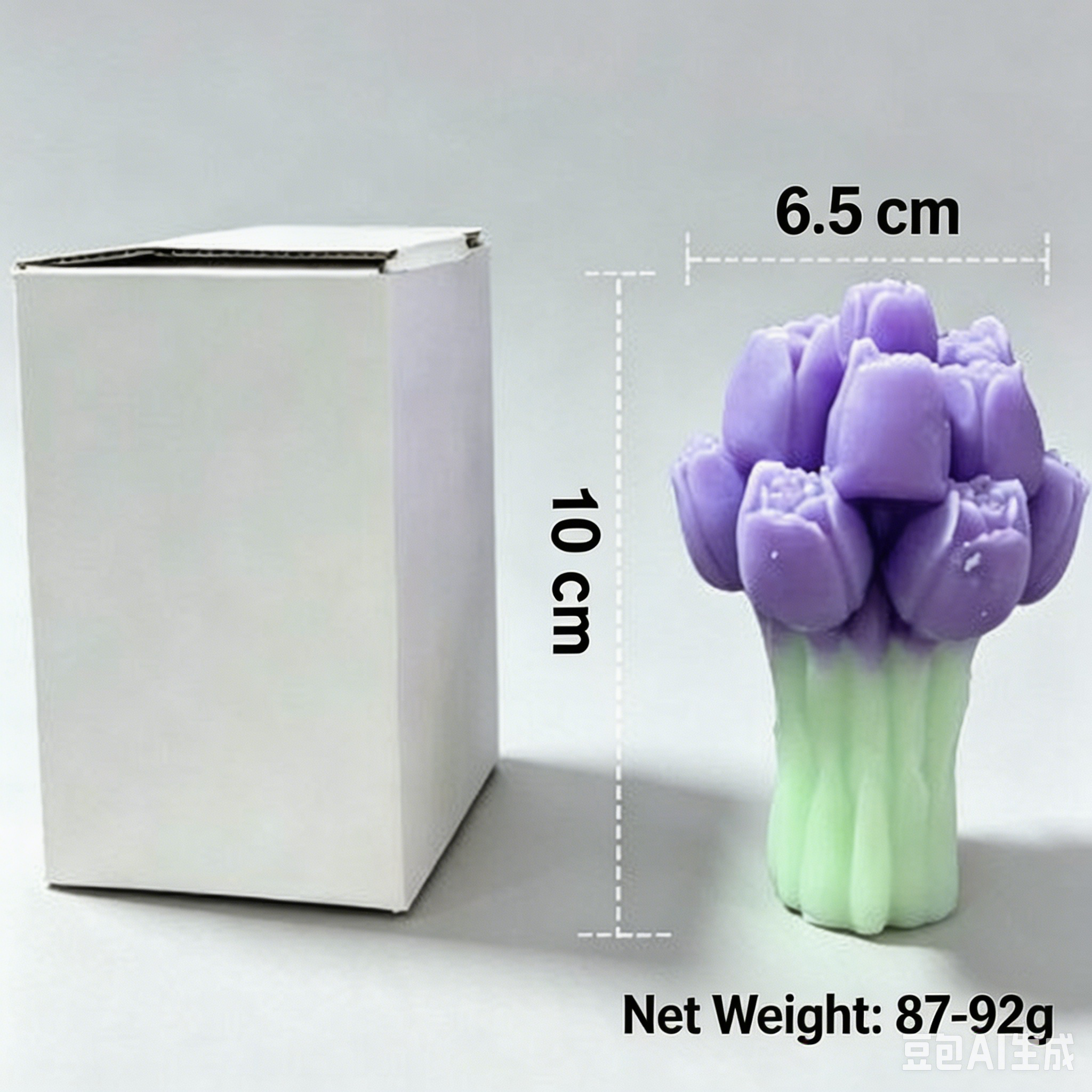 Height 10cm, width 6.5cm