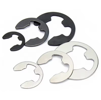 Black Spring Steel Circlip External E-Clip Retaining Rings Bowed Retaining Rings E Rings Lock Washers (Retaining Washers