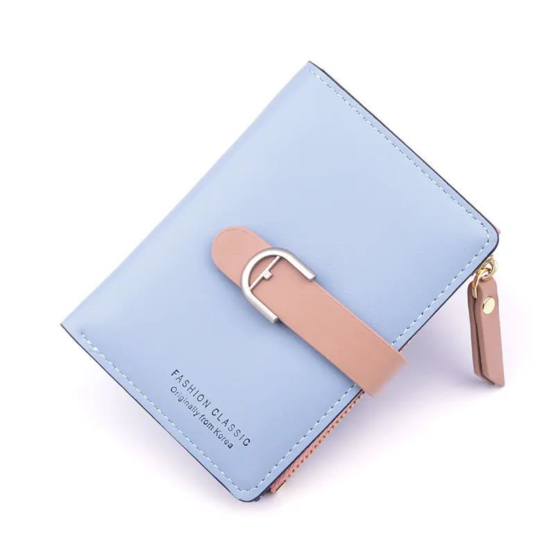 2021Lady Lovely Leather Small Wallet Purse with Coin Pocket Multi color Women wallets