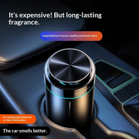 Diffuseur d'arômes intelligent pour voiture électrique, support de tasse en alliage, purificateur d'air anionique, élimination du formaldéhyde, LED colorées, ambiance lumineuse