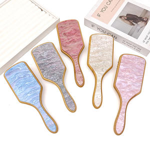 Fatto a mano Anti-statico cinghiale naturale setola acetato di bambù spazzola per capelli cuoio capelluto cuscino per massaggio districante Paddle per capelli spessi - Product Image 4