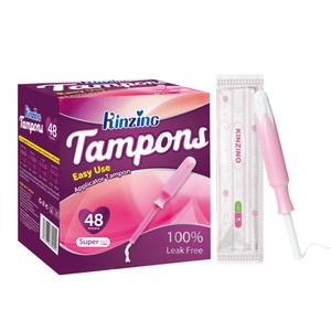 Tampons en coton biologique probiotiques avec applicateur compact pour femmes et protection anti-fuites supérieure avec ajustement confortable - Product Image 2