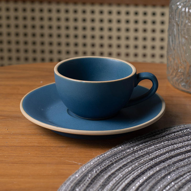 แก้วกาแฟสีฟ้าขนาดเล็ก - 70 มล.