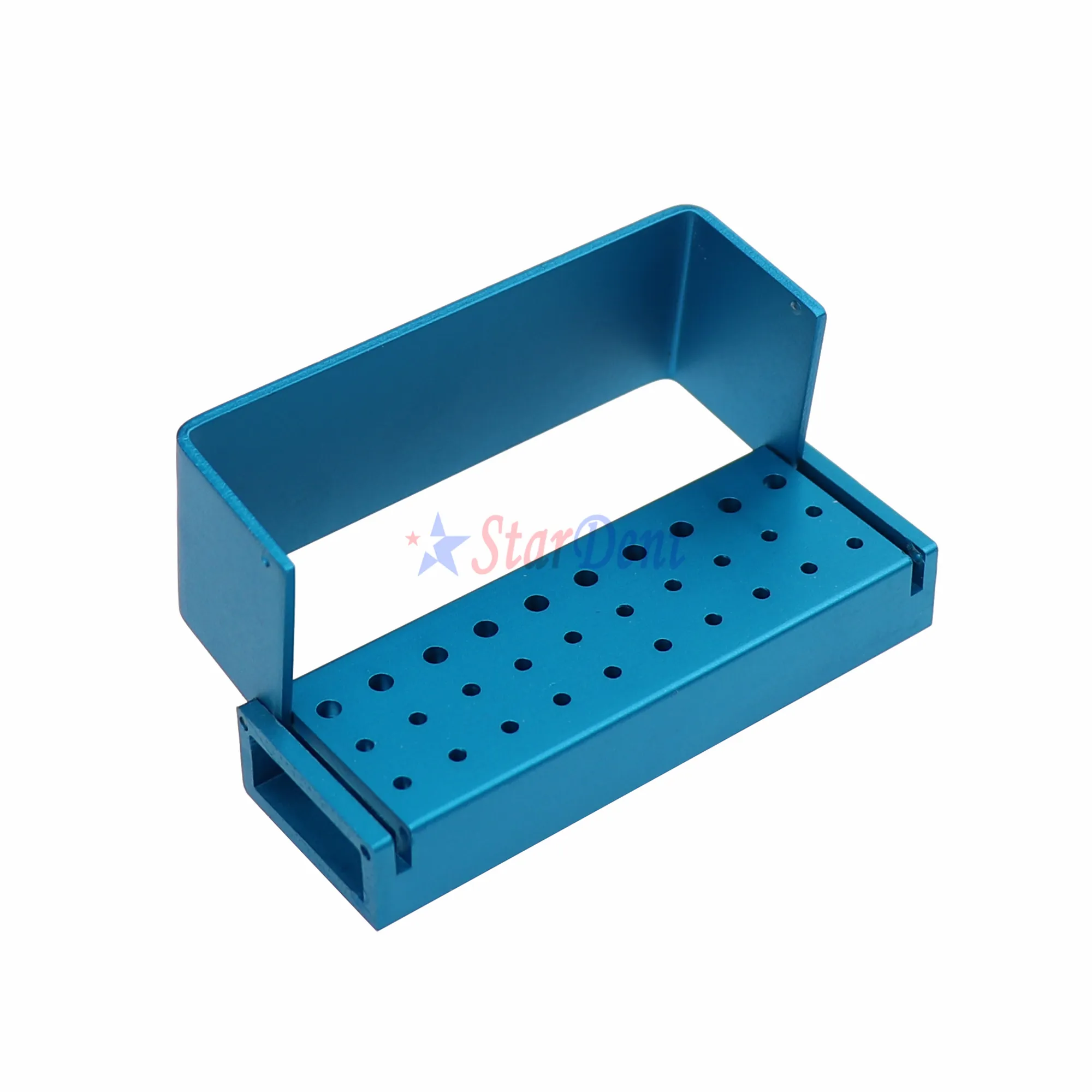 Стоматологическая дезинфекционная коробка с 30 отверстиями для открывания бура для высокоскоростных боров, используется в красочной алюминиевой коробке