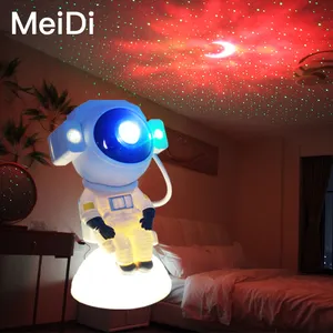 Astronaut sitting posture starry sky effect remote control projection light home decoration crafts night light