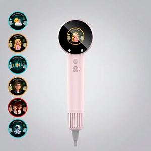 Fournisseur en gros – Sèche-<span class=keywords><strong>cheveux</strong></span> à écran LCD animé avec logo personnalisé, 110 000 tr/min, haute vitesse, moteur BLDC, pour toilettage des animaux et sécurité des enfants - Product Image 1