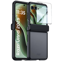 Étui de téléphone en PC transparent électroplaqué, avec charnière rigide, magnétique, antichoc, design luxueux, protection d'écran pour Motorola Razr 60