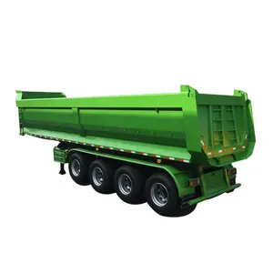 Utility Truck Good Price OEM Customized Green Color Hydraulic lifter Bottom platform Rear Dump Semi Trailer for Transport