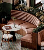 Meubles de bar et de café modernes sur mesure : table et chaise de restaurant, banquette incurvée, mobilier de restauration