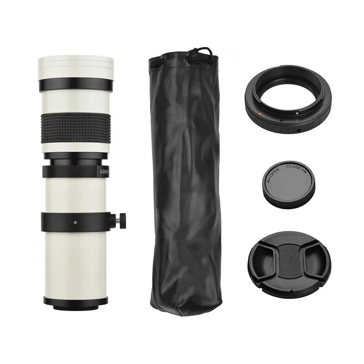 Camera MF Super Telephoto Zoom Lens F/8.3-16 420-800mm T Mount with Adapter Ring Universal for Canon EF-Mount Cameras