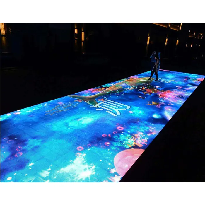 Indoor TV Studios Gym Virtual 3D Interactive Led Dance Floor standing Display Waterproof High Quality P4.81 Led display Screen