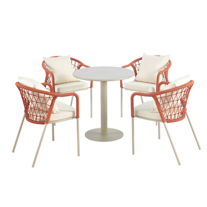 Ensemble <span class=keywords><strong>de</strong></span> table à manger ronde en corde pour restaurant, café, hôtel, cour, <span class=keywords><strong>jardin</strong></span>, style moderne, directement <span class=keywords><strong>de</strong></span> l'usine - Product Image 2