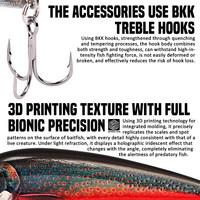 B&U JT46 70mm 7.1g Leurre dur coulant pour eaux peu profondes et profondes, avec technologie d'impression 3D Bio-skin, pour eau salée et eau douce, pour Bar, Poisson-chat, Truite