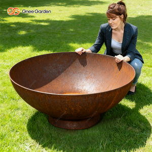 Mộc Mạc ngoài trời hố lửa/firebowl 100cm với gỗ lưu trữ - Product Image 1