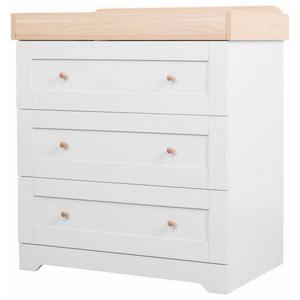 <span class=keywords><strong>Cambiador</strong></span> <span class=keywords><strong>para</strong></span> Bebés ASTM F2057 / EN 12221 con 3 Cajones de Tamaño Completo, Bandeja Extraíble, Acabado en Dos Tonos Natural-Blanco - Product Image 2