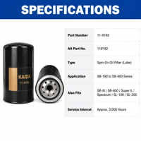 Filtre à carburant diesel 11-9182 – Pièce de rechange pour moteur de camion frigorifique et unité de réfrigération