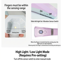 Lampu Pengering Kuku Genggam BabyGenia 4.0 Tanpa Kabel UV/LED 6.7W 3400mAh Baterai Pengisian Cepat Sensor Mode Getaran Daya Tinggi/Rendah