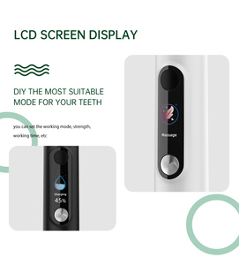 Cepillo de Dientes Sónico Eléctrico Recargable, Resistente al Agua IPX7, Cerdas Suaves, Carga USB, Cuerpo de Plástico, Blanco y Negro, para Adultos - Product Image 3