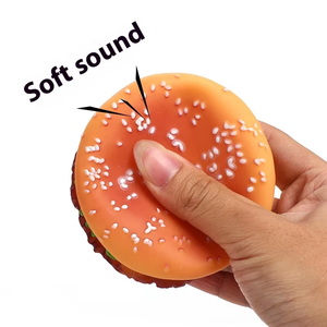 Grappige Cartoon Pvc Hond Piepend Speelgoed Bijtbestendige Interactieve Training Kauw Huisdier Stem Simulatie Hamburger Simulatie Vinyl Hond - Product Image 4