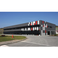 Cadre de structure en acier moderne maisons préfabriquées 3 étages atelier préfabriqué conception de plan