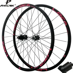 Pasak 26 "27.5" 29 "700C 24H 무승부 4 베어링 허브 디스크 산악 자전거 Wheelset 반사 로고 12 속도 스플라인 Ms Mtb 자전거 휠