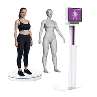 Báscula con Capacidad de 250 kg 360 °   Plataforma Giratoria de Pesaje para Escáner Corporal 3D con Báscula de Alta Precisión BKL 60CM 24 Pulgadas