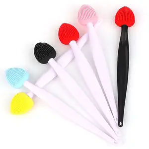 Multi Funcional Duplo Lado Soft Silicone Lip Scrub Brushes Esfoliar Ferramentas de Limpeza Nariz Cravo Remover Escova Esfoliante