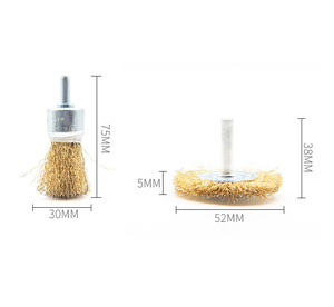 Roue métallique antirouille en métal avec poignée, polissage et ébavurage, <span class=keywords><strong>brosse</strong></span> métallique de haute qualité pour le travail du bois - Product Image 3