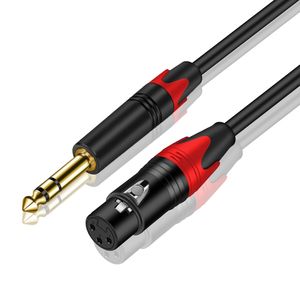 Angitu Sound Card Mixing Audio <span class=keywords><strong>Box</strong></span> Cable de conexión de audio 3 Core 6,35 MM a XLR Cable de audio hembra - Product Image 1