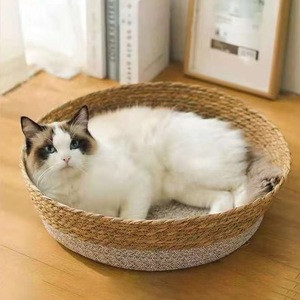ที่นอนแมวแบบทอทรงกลม ระบายอากาศได้ดี สำหรับแมวขนาดกลาง - Product Image 1