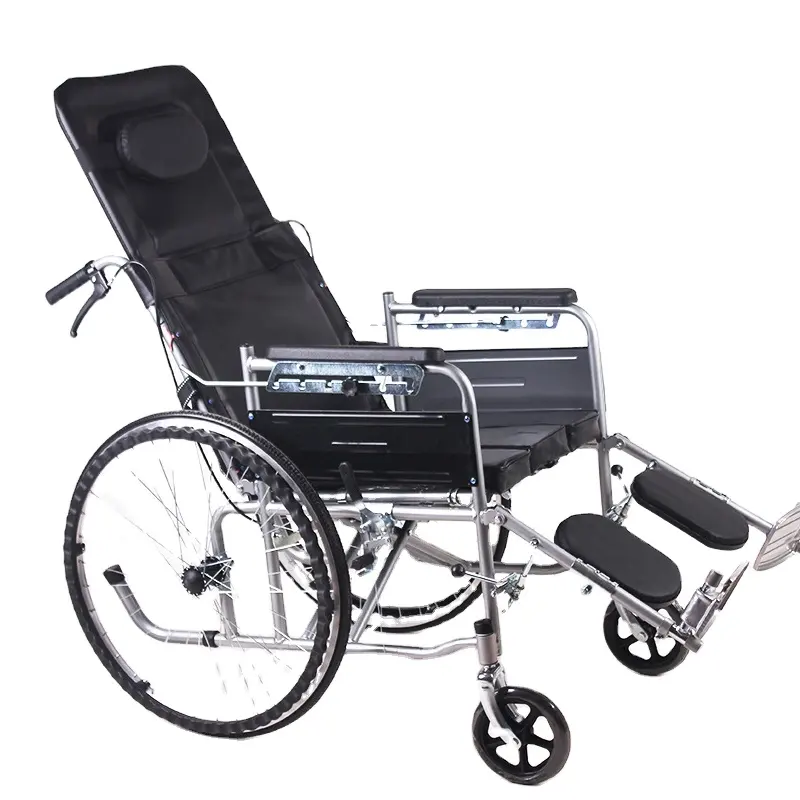 Medline-silla de ruedas cómoda con brazos de longitud completa y reposabrazos elevadores, para una mayor comodidad, ligera y Manual