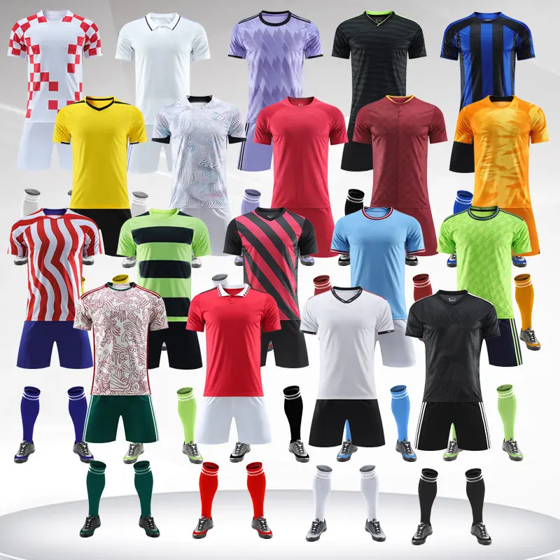 Custom 23 24 New Season Quick Dry Jersey Football Shirt Men Clothes Uniform Sublimation Soccer Jersey Set Kits Soccer Wear