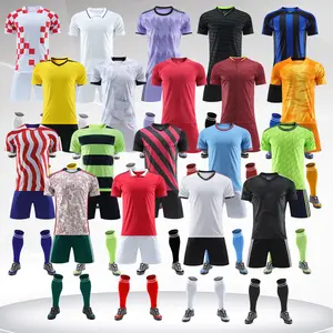 เสื้อเจอร์ซีย์ฟุตบอลแบบปรับแต่งได้สำหรับผู้ใหญ่เสื้อฟุตบอลแบบย้อนยุครุ่น23-24