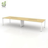 Table de réunion modulaire en placage d'érable moderne pour bureau commercial iULTRA