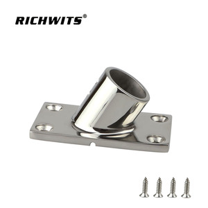 RICHWITS Stainless Steel 60 Degree Square Tube Base For <b>Yacht</b> Railing Marine Hardware - Product Image 5