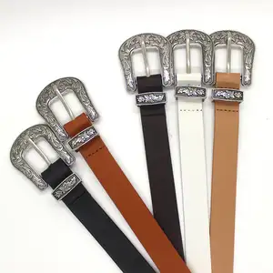 Siyah deri batı Cowgirl bel kemeri Metal toka kemer kadınlar için yeni sıcak kemerler lüks tasarımcı marka
