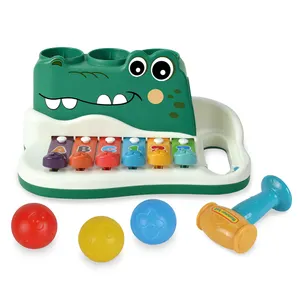 2022 baby toys Funny hammer toy musical educational cartoon crocodile toys HN945069
