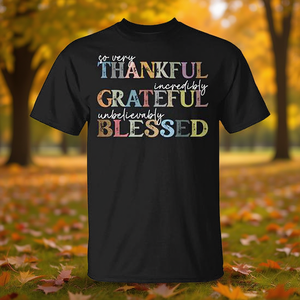 Camiseta Thankful Grateful Blessed Thanksgiving Autumn Fall - Product Image 3
