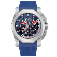 Montre sport pour homme en métal à vente chaude, 10 ATM, mouvement japonais, avec logo client, montres chrono OEM