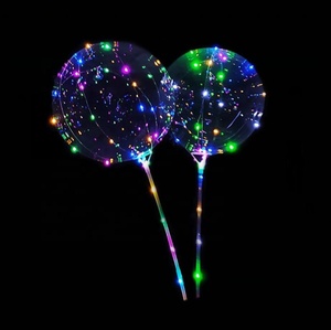Wholesale RGB Bobo <strong>Ballon</strong> 20 Inches Light LED Balloon for Christmas Wedding Party Decoration RGB 7 Colors Flashing - Product Image 2