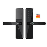 Cerradura Inteligente para Puerta con Control Remoto Wifi, Cerradura Digital Inteligente de Aleación de Aluminio para Exteriores Resistente al Agua, Cerradura Inteligente con Huella Dactilar Tuya