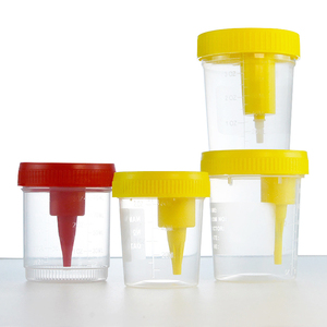Vaso de Recolección de Orina Estéril Desechable de Plástico con Tapa de 50 ml para Uso en Laboratorio - Product Image 5