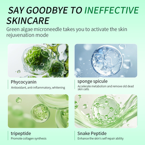 Suero Rejuvenecedor de Algas Verdes OEM/ODM, Exfoliación Física, Reparación Activa, Iluminador, Minimizador de Poros, Antienvejecimiento, Anti-Acné y Cicatrices - Product Image 2